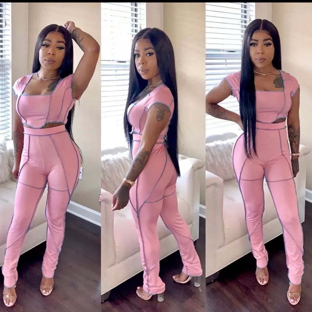 Pink & Blue Patchwork Set🥶💕
